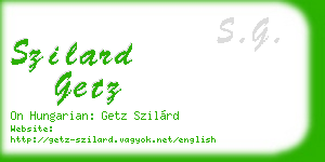 szilard getz business card